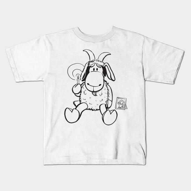 Sheep ram - miss you Kids T-Shirt by mnutz